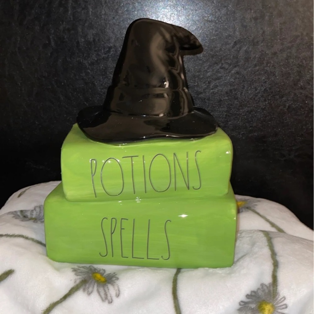 Rae Dunn Potions and spells book stacker